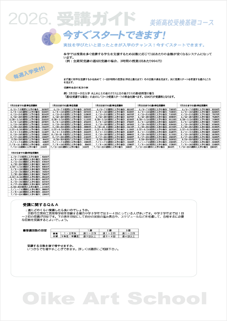 案内要項（裏面）