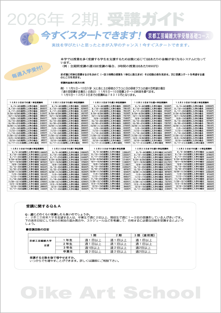 案内要項（裏面）