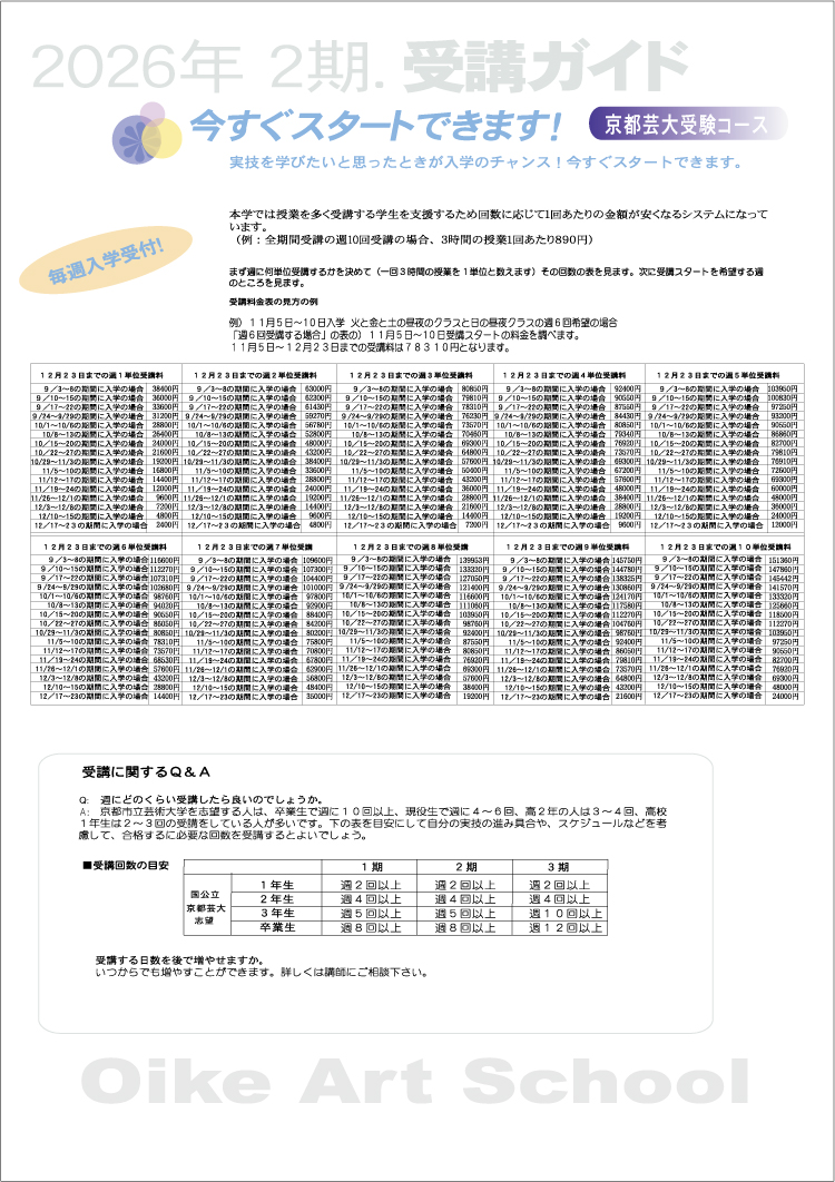 案内要項（裏面）