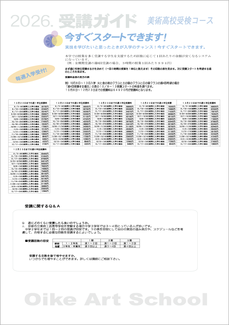 案内要項（裏面）