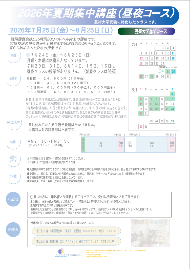案内要項（裏面）