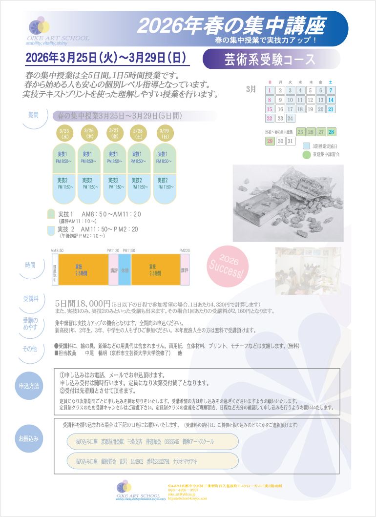 案内要項（表面）