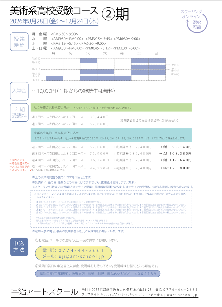 案内要項（表面）